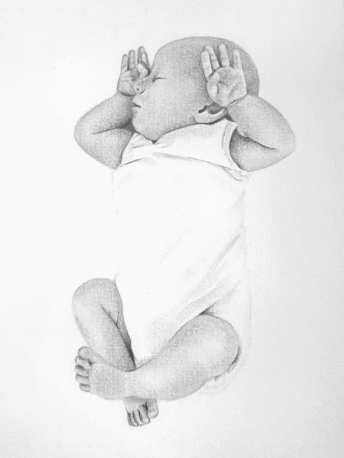 Newborn - Pencil on Bristol paper